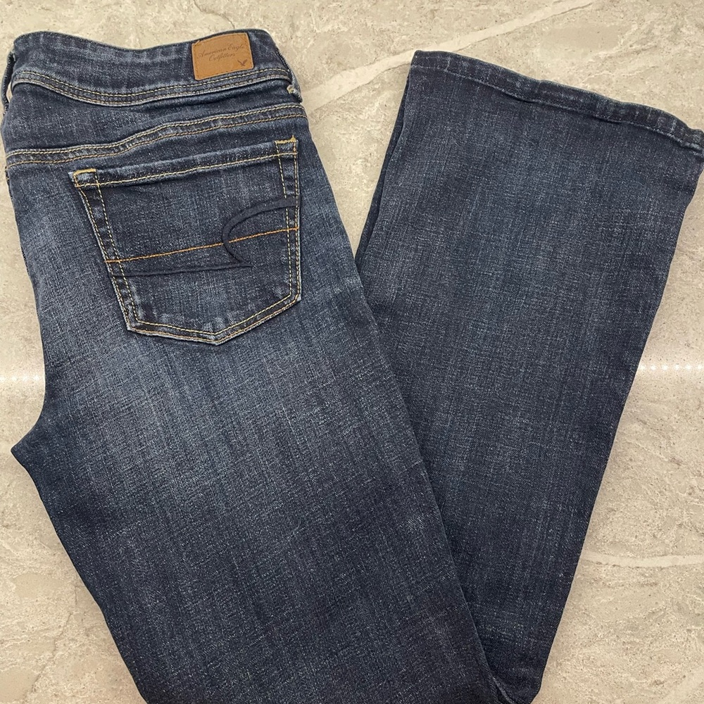American Eagle Outfitters Women's Boot Cut Jeans - Dark Blue